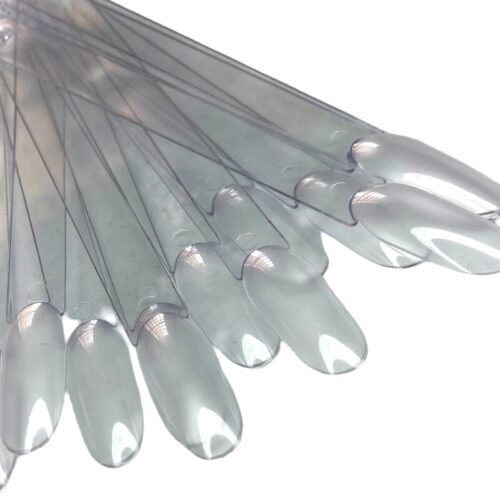 LLAVERO EXHIBIDOR ALMENDRA TRANSPARENTE X50
