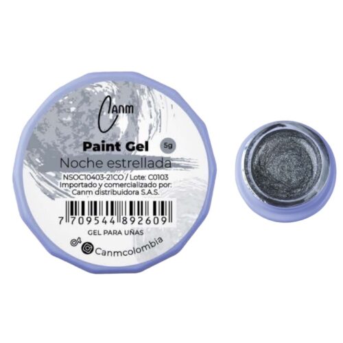 PAINT GEL CANM- NOCHE ESTRELLADA ( PLATEADO)